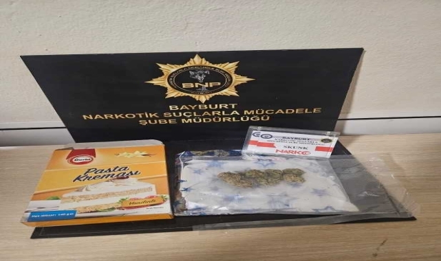 Bayburt'ta kargoyla gönderilen paketten uyuşturucu çıktı