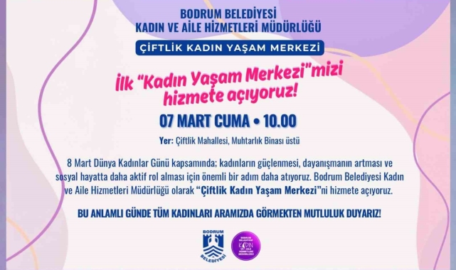 Bodrum'da ilk kadın yaşam merkezi açılıyor