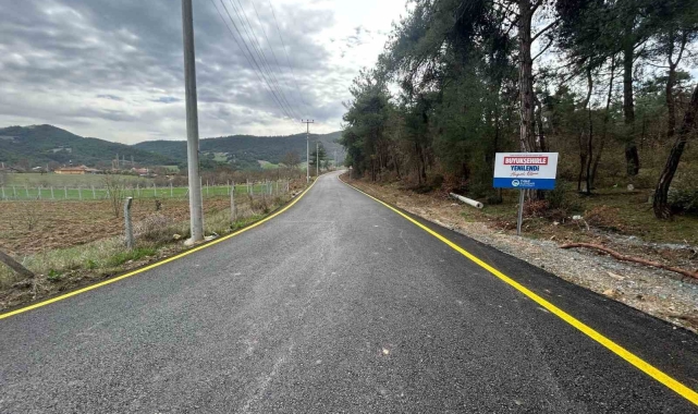 Büyükşehir'den kırsaldaki grup yollarında çizgi mesaisi