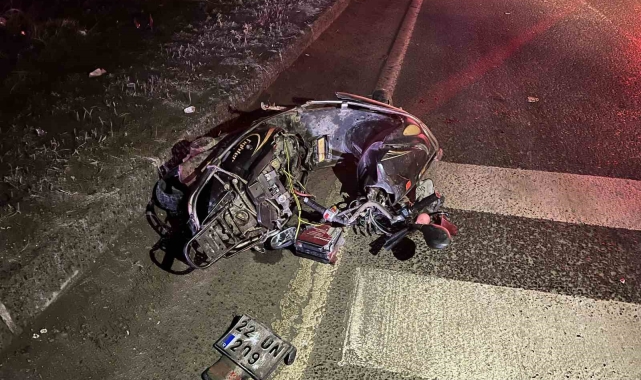 Çerkezköy'de feci kazada ağır yaralanan motosiklet sürücüsü hayatını kaybetti