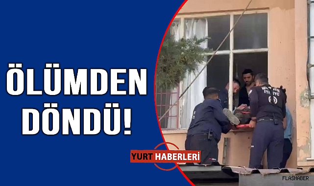Damdan sarkarak evine girmeye çalıştı, sonu kötü bitti
