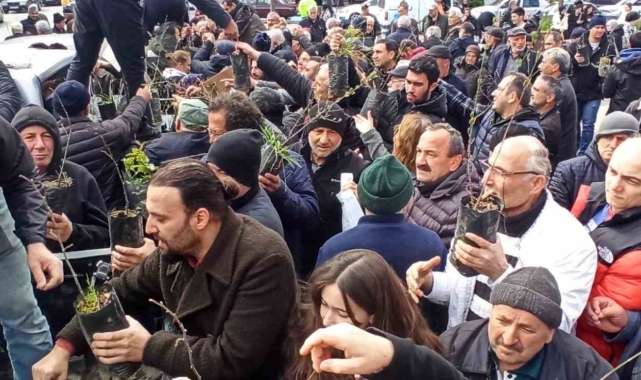 Devrek Orman İşletme Müdürlüğü fidan dağıtımında bullundu