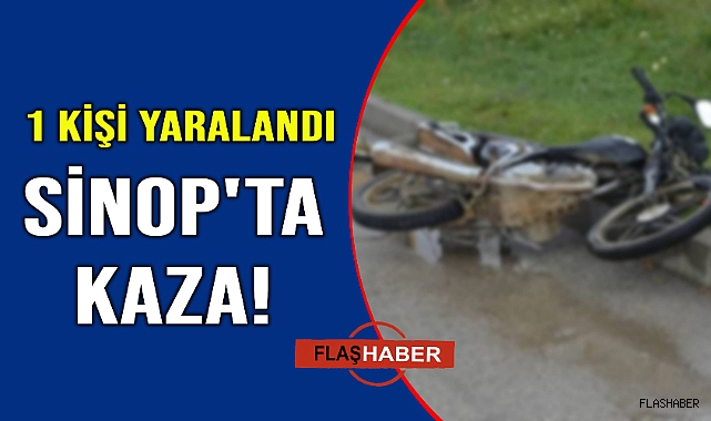 Direksiyon hakimiyetini kaybeden motosiklet devrildi