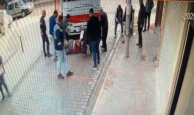 Dönüş yapan özel halk otobüsünün altında kalan kadın yaralandı