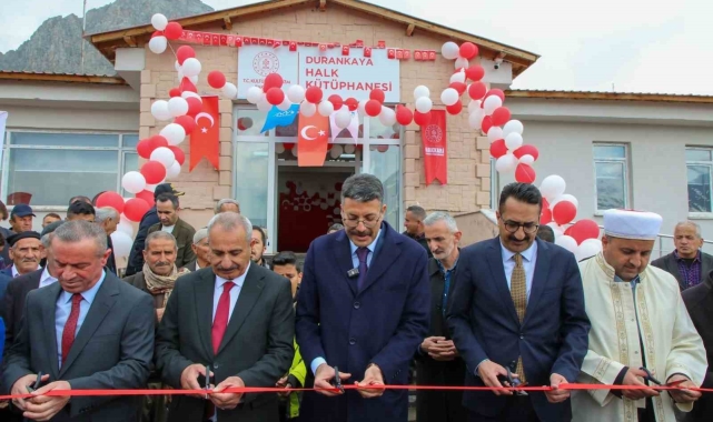Durankaya'da dualar eşliğinde kütüphane açılışı