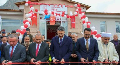 Durankaya'da dualar eşliğinde kütüphane açılışı