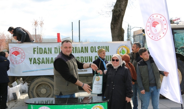 Düzce'de 5 bin adet fidan dağıtıldı