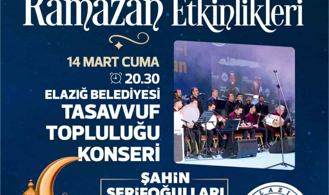 Elazığ Belediyesi tasavvuf topluluğu konseri düzenlenecek