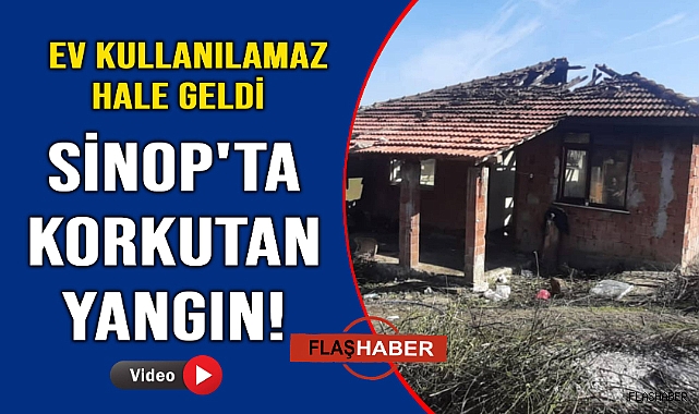 Elektrik kontağından yangın çıktı, ev kullanılmaz hale geldi