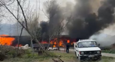 Garajda çıkan yangın güçlükle söndürüldü