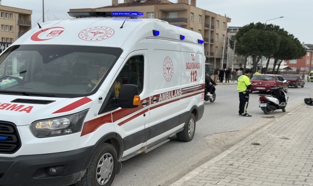 Gerze'de motosikletin devrildiği kazada sürücü yaralandı