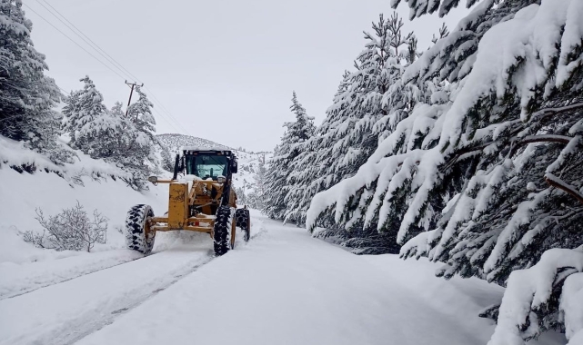 Giresun'da kar yağışı nedeniyle 394 köy yolu kapandı