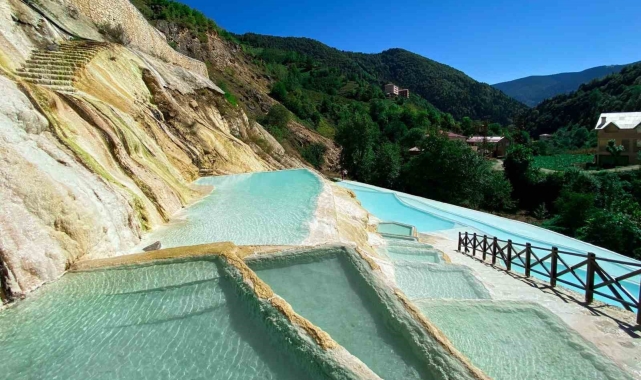 Giresun'daki Göksu Travertenleri yeni turizm sezonuna hazırlanıyor