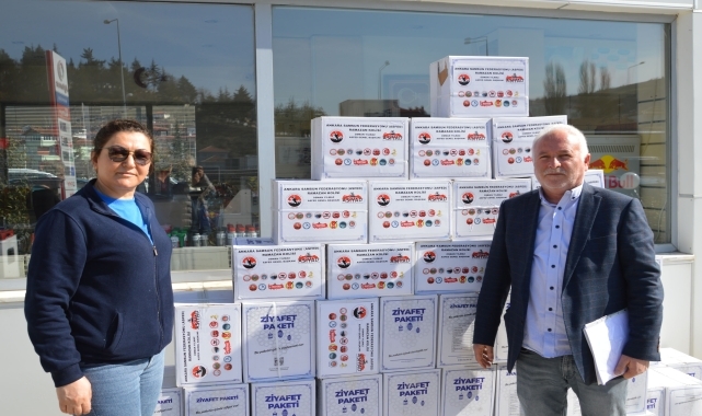 Havza'da ASFED 250 adet ramazan kolisi dağıttı