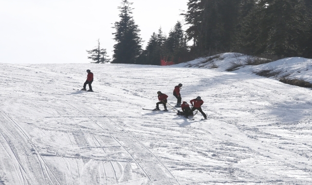 Ilgaz Yurduntepe Kayak Merkezinde ilkyardım tatbikatı yapıldı