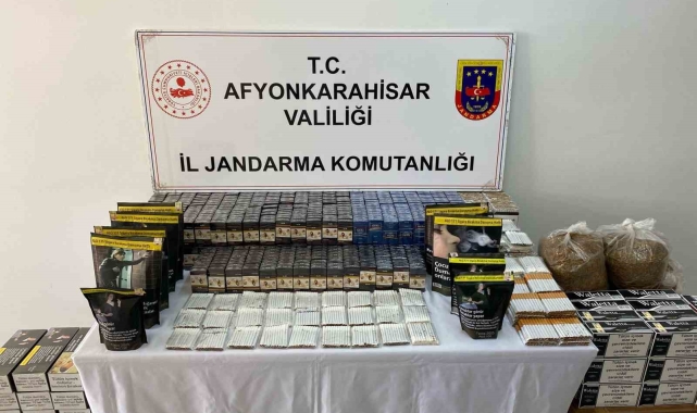 Jandarmadan kaçak makaron ve tütün operasyonu