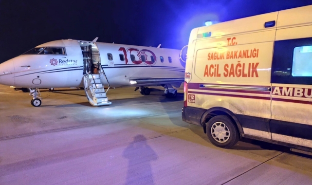Kalp hastası çocuklar için uçak ambulans havalandı