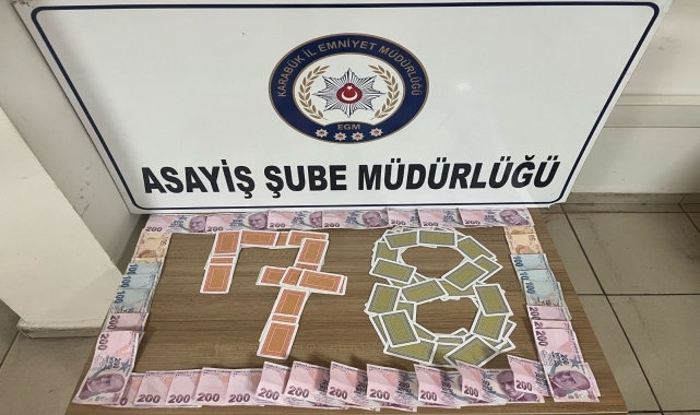 Karabük'te kumar oynayan 15 kişiye 138 bin 705 lira ceza kesildi