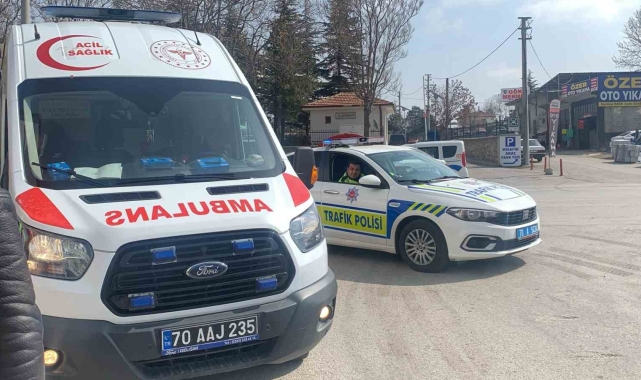 Karaman'da motosikletle otomobil çarpıştı: 1 yaralı