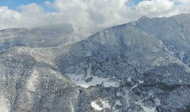 Kastamonu'da muhteşem kar manzarası