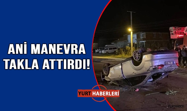 Kediyi ezmemek için taklalar attı