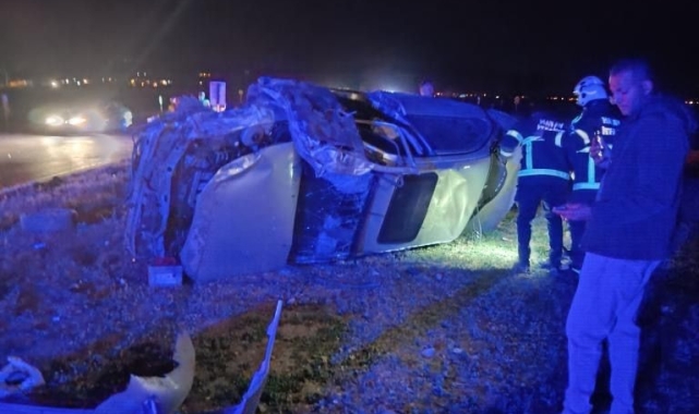 Kırıkhan'da takla atan otomobilin sürücüsü yaralandı