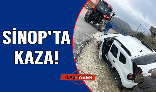 Kontrolden çıkan araç şarampole devrildi
