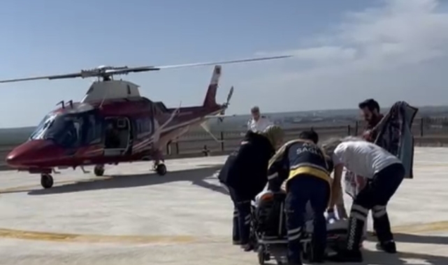 Kulu'da kalp krizi geçiren hasta için helikopter ambulans havalandı