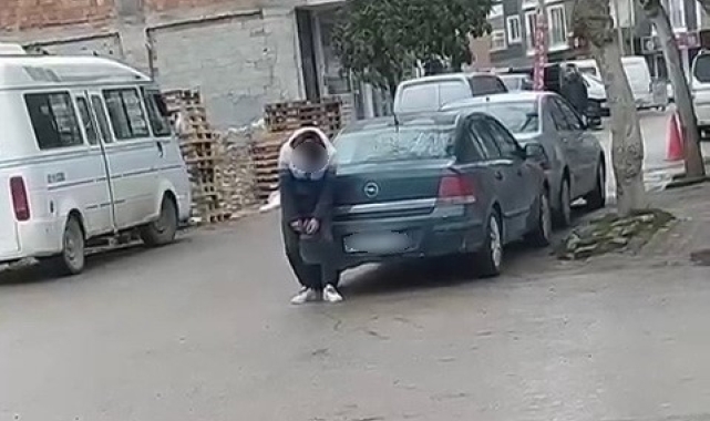 Madde bağımlısı şahıs, sokak ortasında hareketsiz kaldı