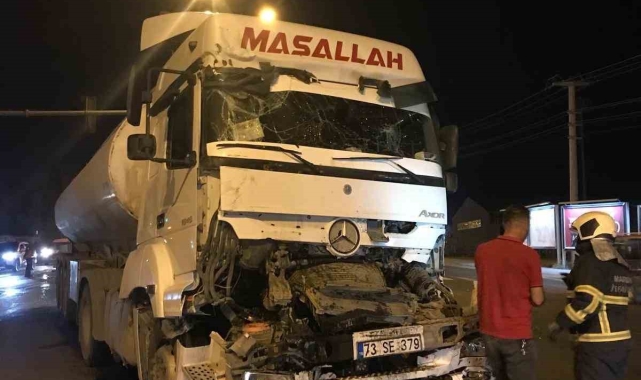 Mardin'de tır ile tanker çarpıştı: 1 yaralı