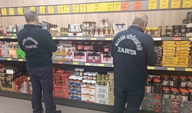 Mardin'de zabıta ekiplerinin market denetimleri devam ediyor