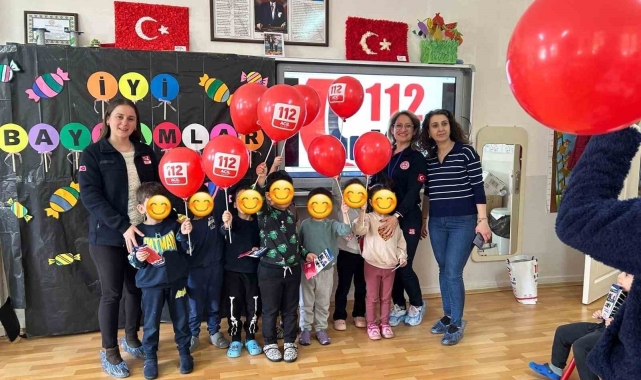 Menteşe'de minik öğrencilere 112 farkındalık eğitimi verildi