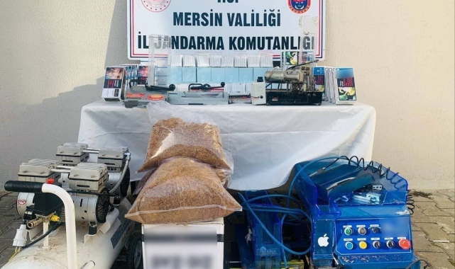 Mersin'de kaçak sigara üreten 3 şüpheli yakalandı