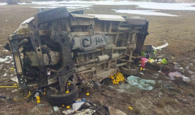 Minibüs şarampole devrildi; 2 yaralı