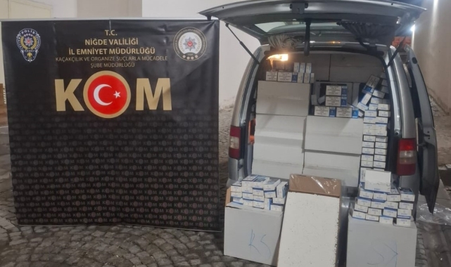 Niğde'de kaçakçılık operasyonu: 310 bin adet makaron ele geçirildi