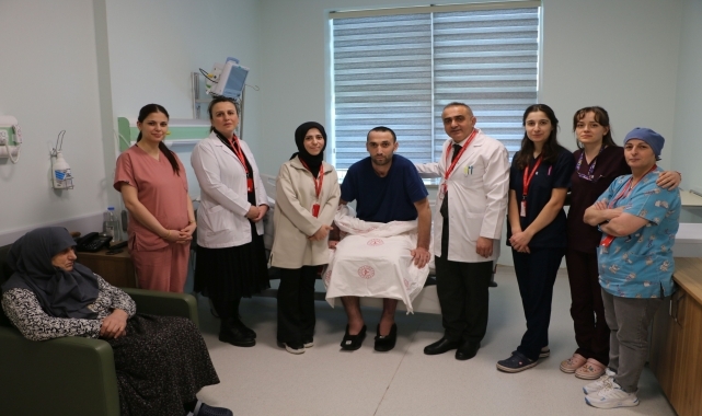 Of'ta vücudundaki yanıklar nedeniyle 4 aydır tedavi gören hasta taburcu edildi