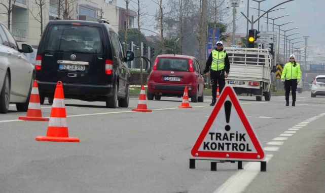 Ordu'da bir haftada yaklaşık 13 bin araç ve sürücüsü denetlendi