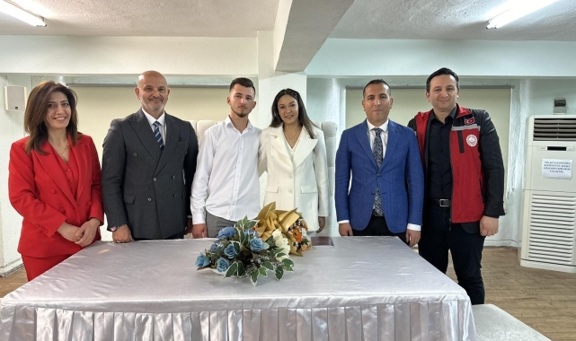 Ortaca'da evlilik kredisinden faydalanan ilk çiftin nikahı kıyıldı