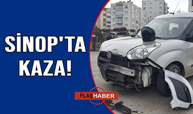 Otomobil motosikletle çarpıştı