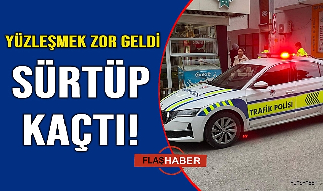 Park halindeki otomobile sürtüp kaçtı
