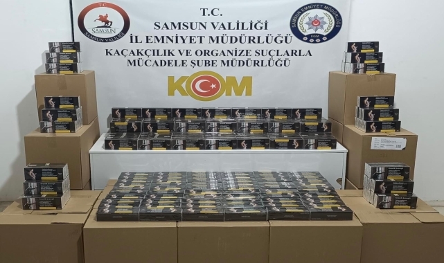 Samsun'da 250 bin makaron ele geçirildi