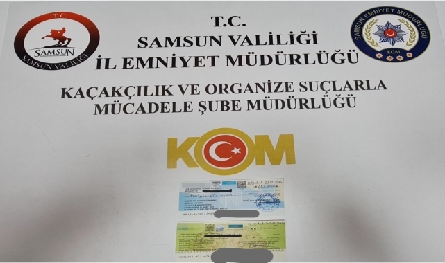 Samsun'da sahte çek operasyonunda 2 kişi yakalandı