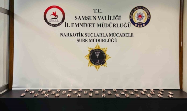 Samsun'da 4 bin 66 adet sentetik ecza ele geçirildi