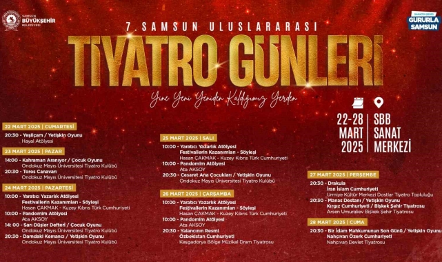 Samsun'da 7. Uluslararası Tiyatro Günleri başlıyor