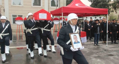 Şehit polis memuru törenle memleketine uğurlandı