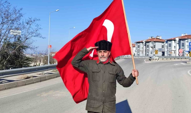 Şehitler için çıktığı yürüyüşte Keşan'a ulaştı
