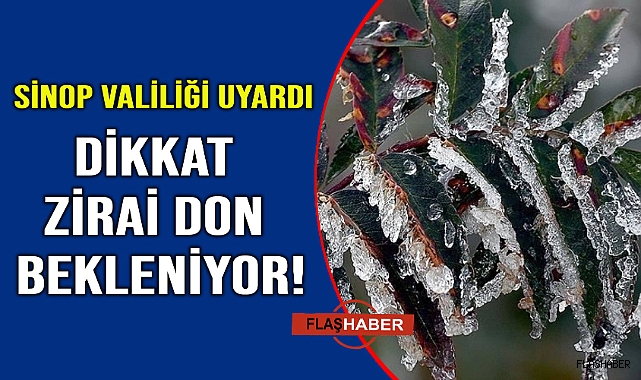 Sinop için zirai don uyarısı