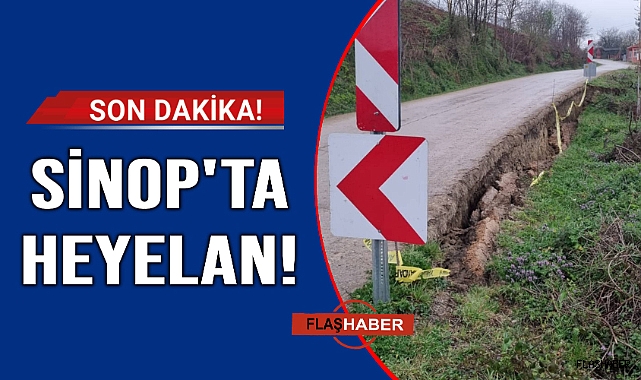 Sinop'ta heyelan meydana geldi