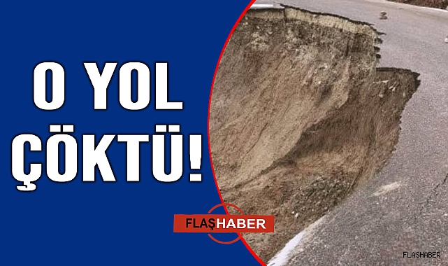 Sinop'ta heyelan sebebiyle yol çöktü