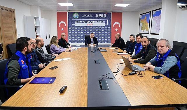 Sinop'ta olası afetlere karşı alınacak tedbirler görüşüldü